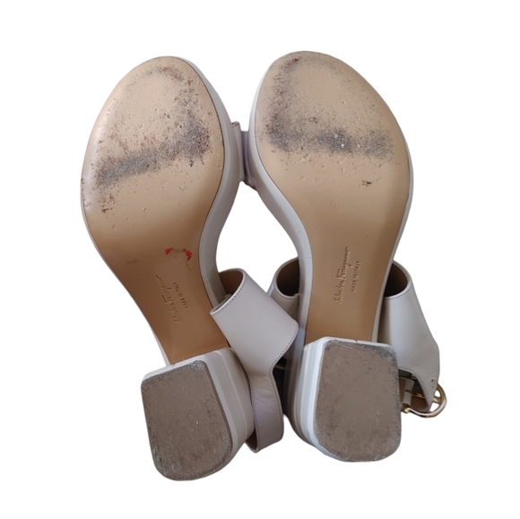 Salvatore Ferragamo Leather Strap Block Heels Shoes - Picture 9 of 16